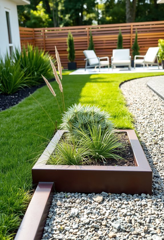 sleek durable garden edging