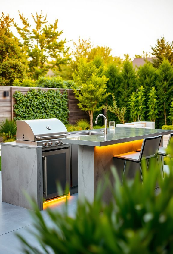 sleek durable outdoor cooking