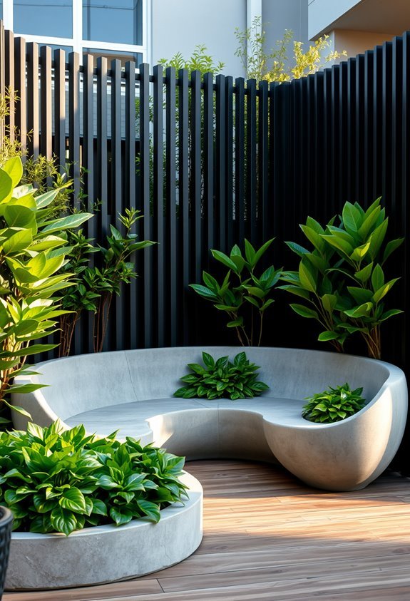 sleek outdoor living design