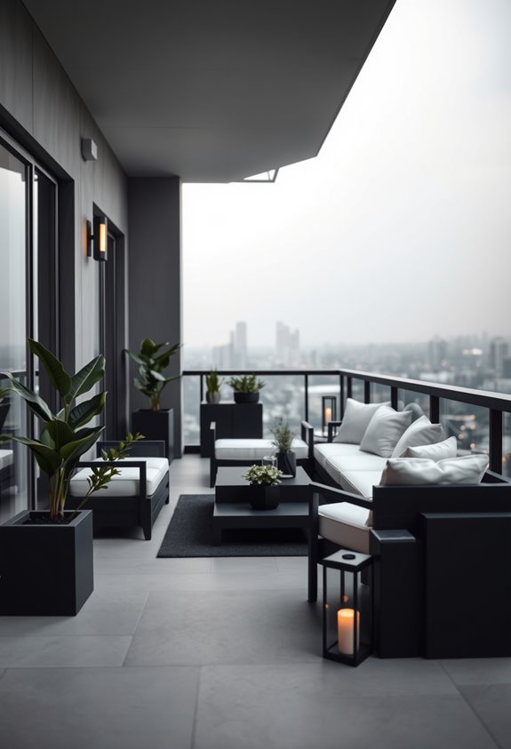 sleek outdoor urban sanctuary