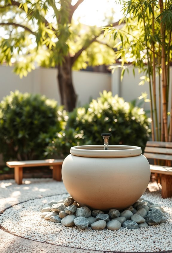 solar pump peaceful fountain