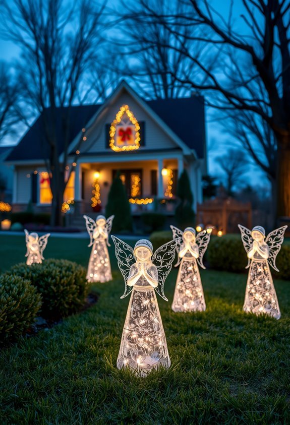 sparkling angel lawn decorations
