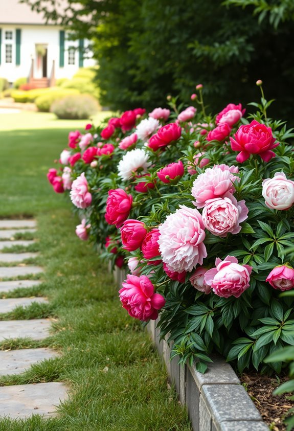 stunning peony garden borders