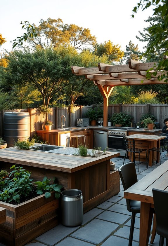 sustainable outdoor cooking space