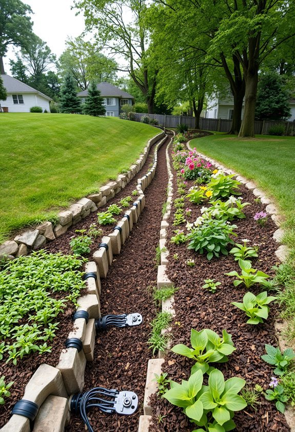 terraced gardens for drainage