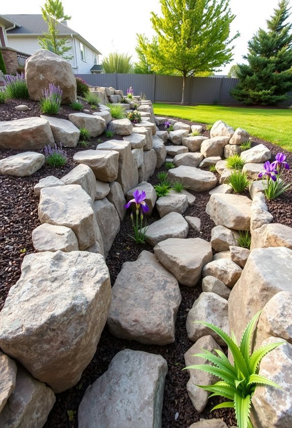 tiered rock garden design