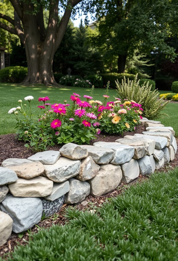 timeless rustic stone borders