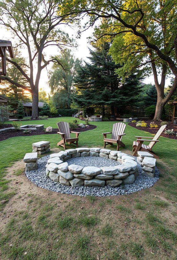 timeless stone circle firepit