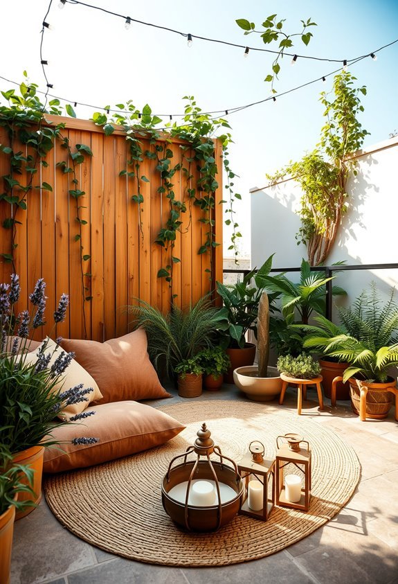 tranquil terrace meditation corner