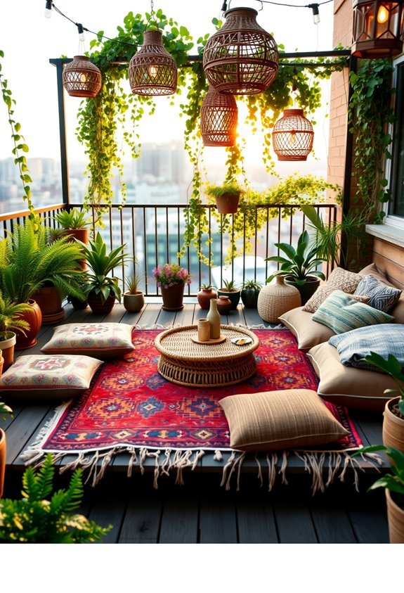 transform balcony with rugs