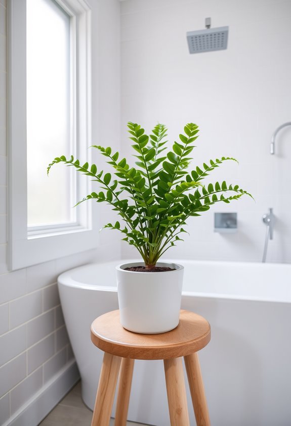 tropical bathroom plant texture