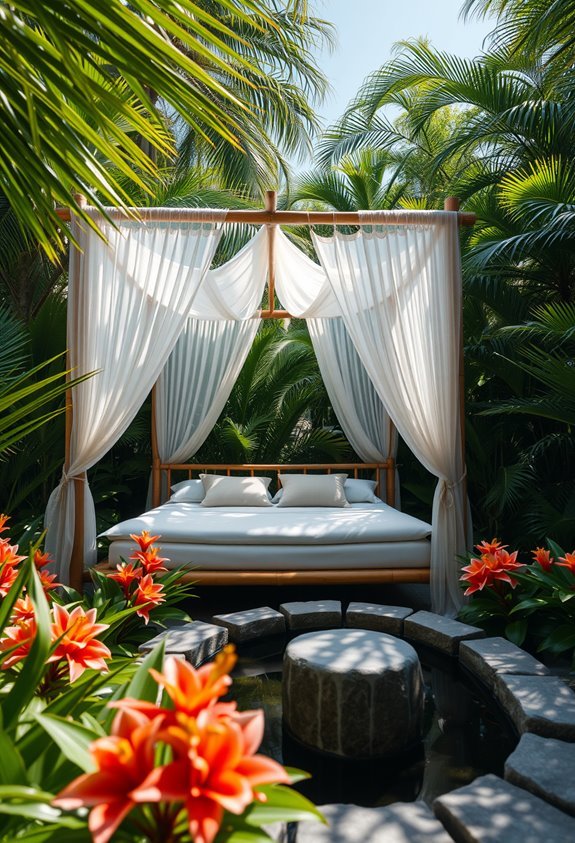 tropical garden canopy beds