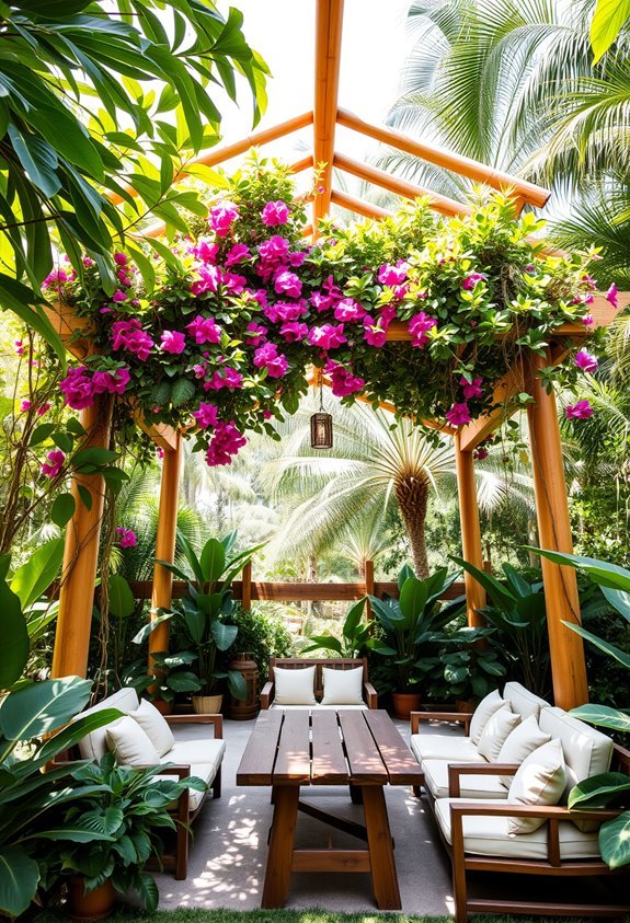 tropical garden structures appeal