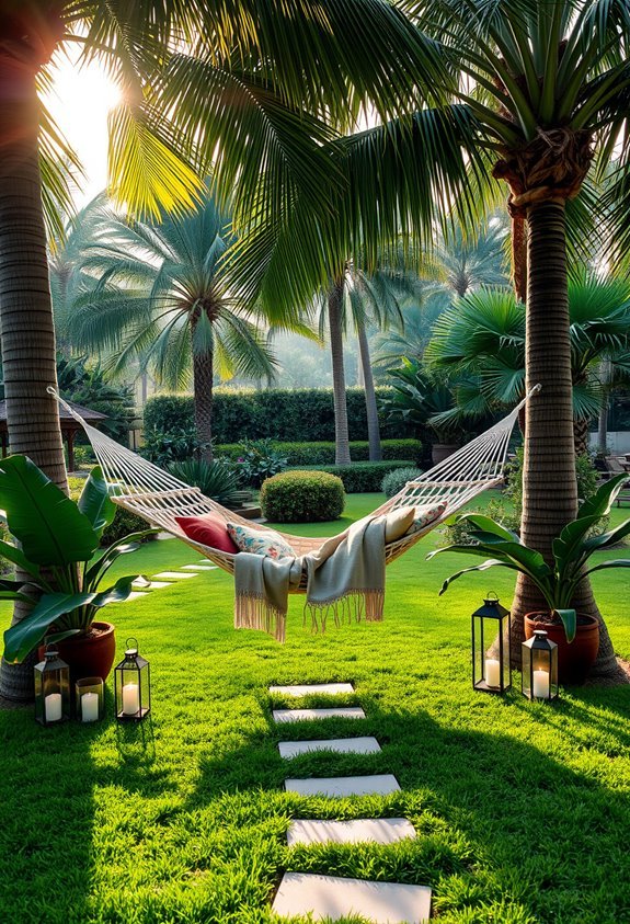 tropical hammock relaxation oasis