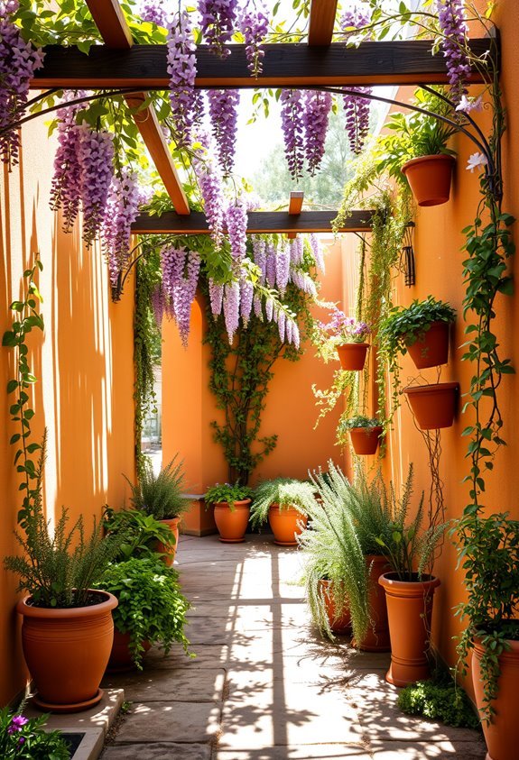 vertical gardening with trellises