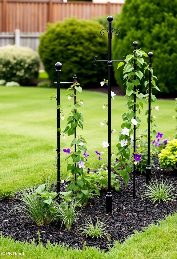 vertical growth support structures