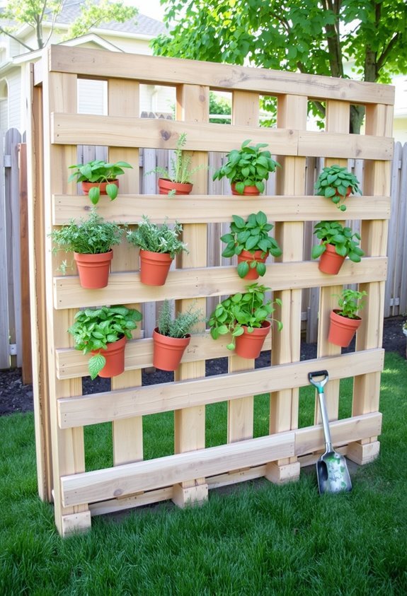 vertical herb privacy screen