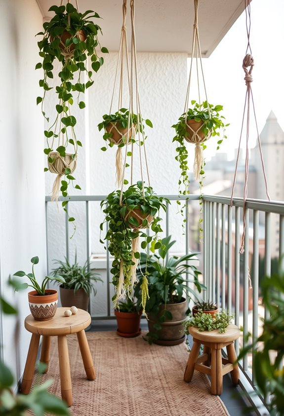 vertical space with trailing plants