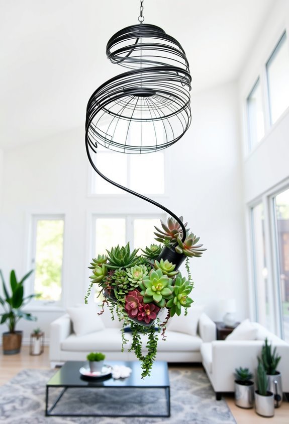 vertical succulent wire design