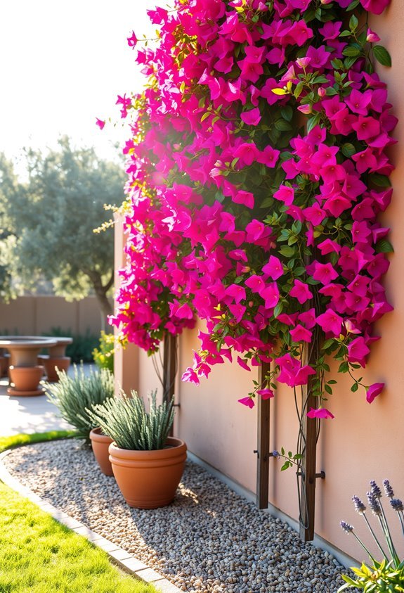 vibrant climbing wall vine