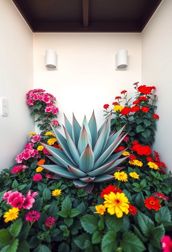 vibrant corner garden design