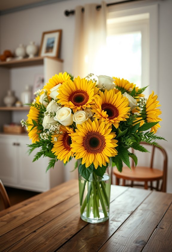 vibrant golden sunflower bouquet
