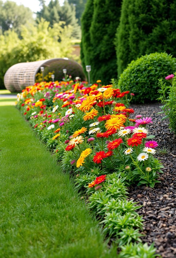 vibrant low maintenance garden borders