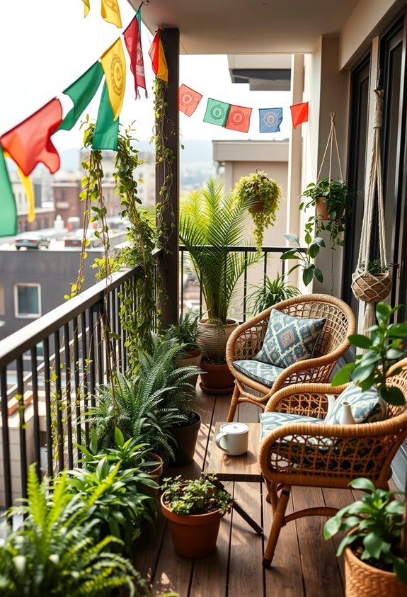 vibrant prayer flags charm