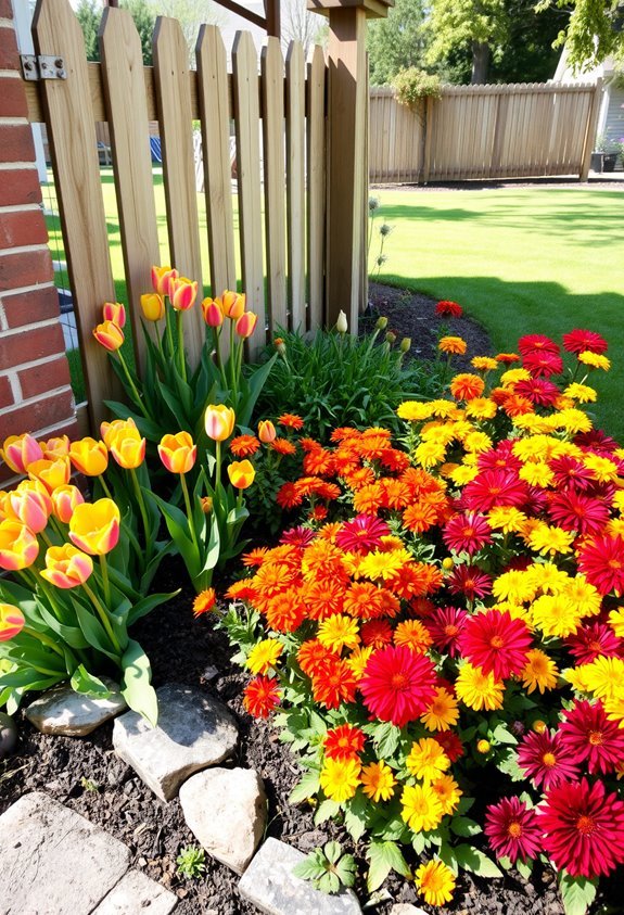 vibrant seasonal flower display
