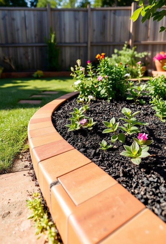 vibrant terracotta tile borders