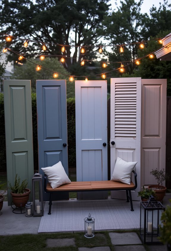 vintage door privacy divider