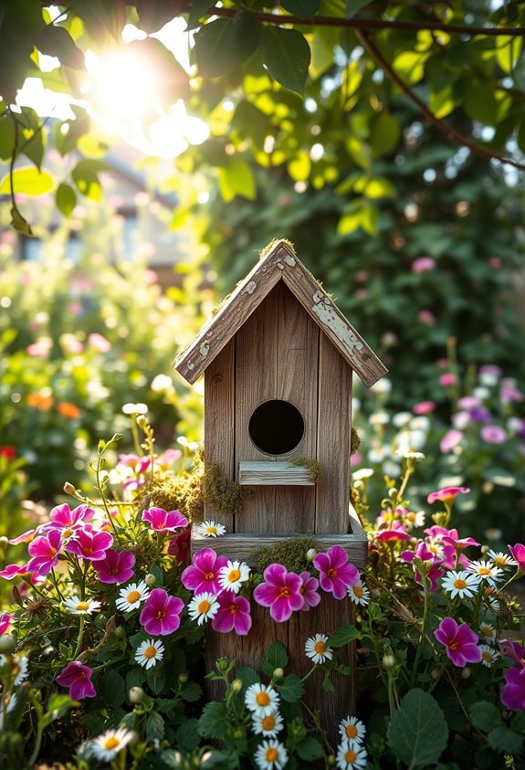 vintage rustic fairy birdhouse