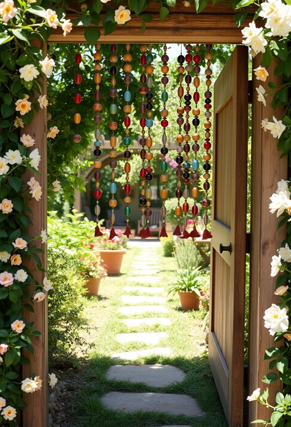 whimsical garden entrance decor