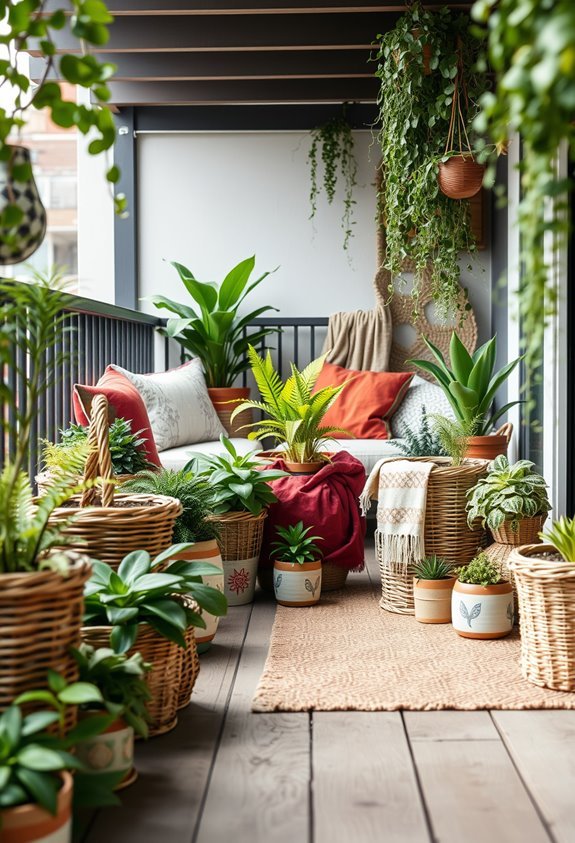 wicker baskets for plants
