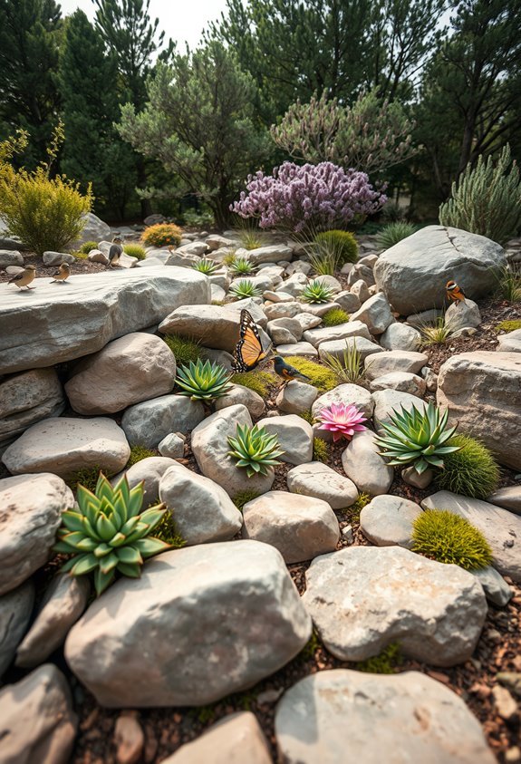 wildlife habitats with stones