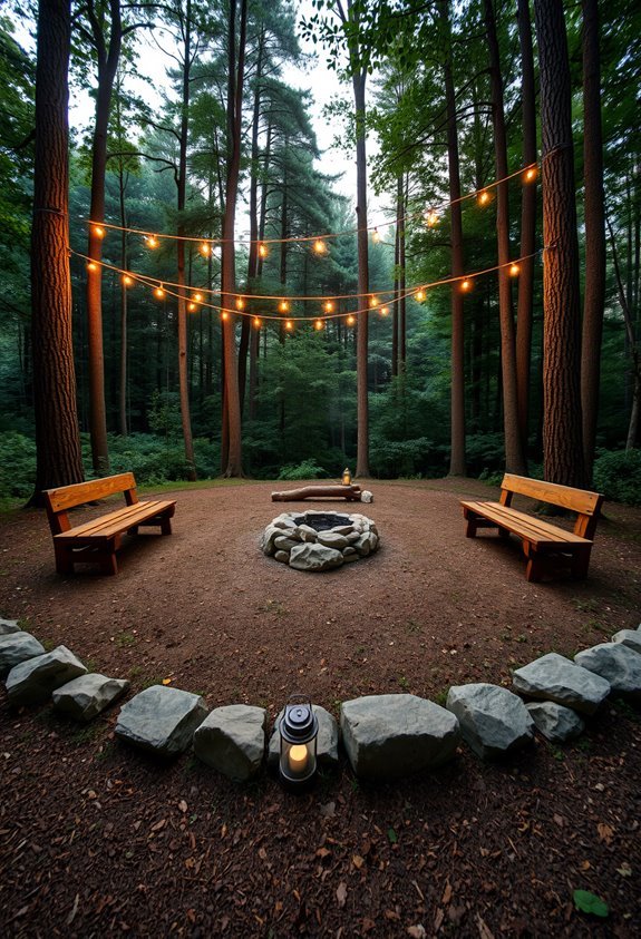 woodland fire pit sanctuary